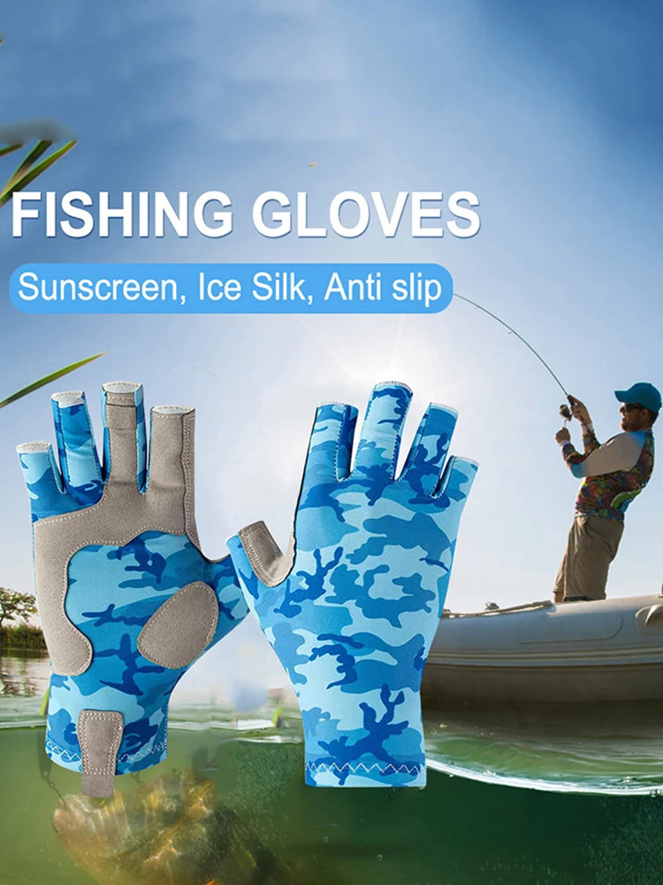 Half Finger Workout Gloves Anti-sting Fingerless Fishing Gloves Wear-resistant Anti-cutting Non-slip