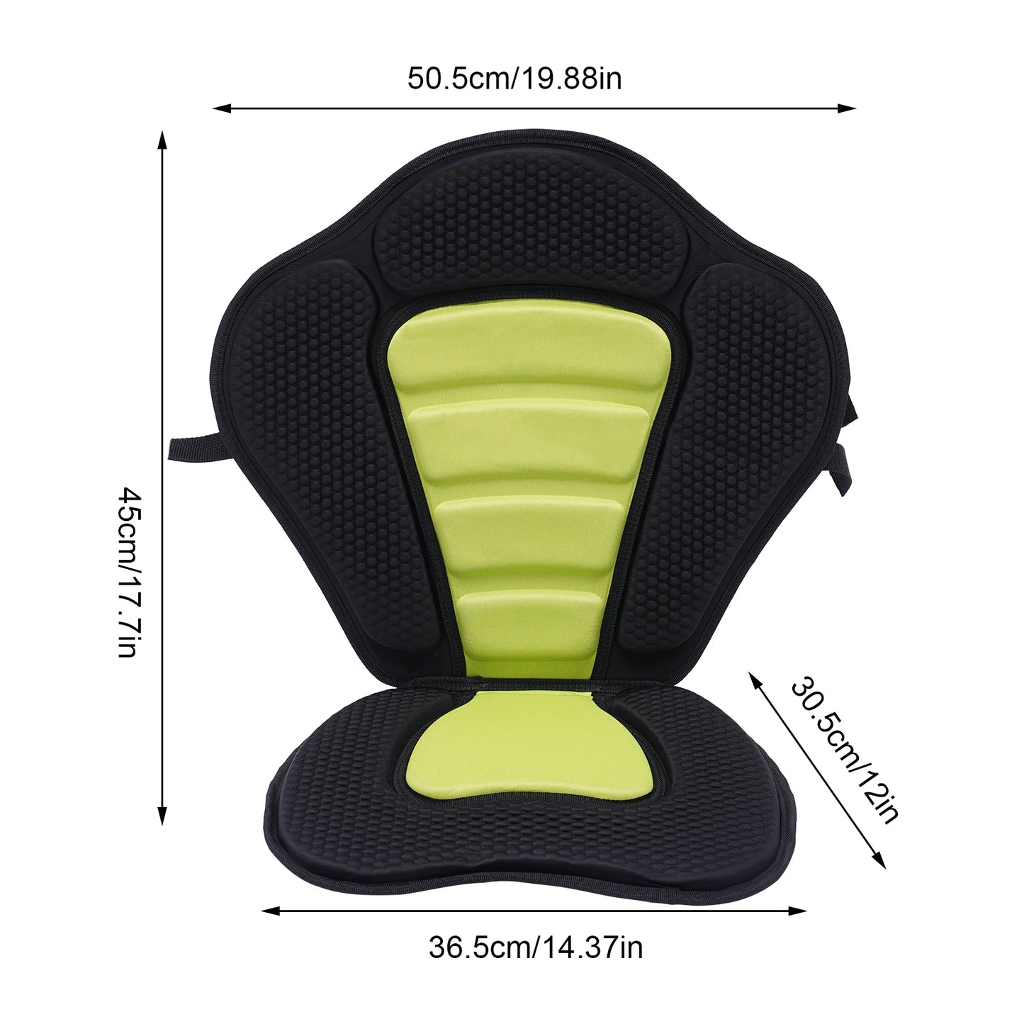 Deluxe Upholstered Kayak Seat with Storage Pocket, Fishing Boat Seat, Quick and Easy Assembly