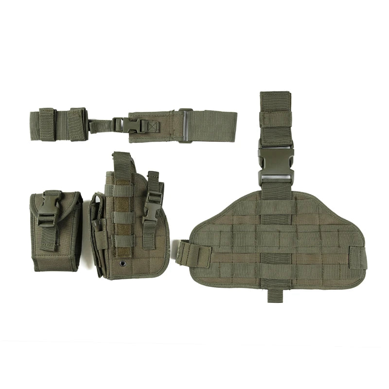 Tactical Leg Gun Holster Multi-function Camouflage Bag, Tied Leg Pisto,l Protective Cover with Phone Pocket