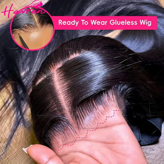 Glue less Wigs Straight 13x4 Lace, Front Wig 13x6 HD Lace Frontal Wigs 5x5 Black Closure Brazilian 100% Human Hair