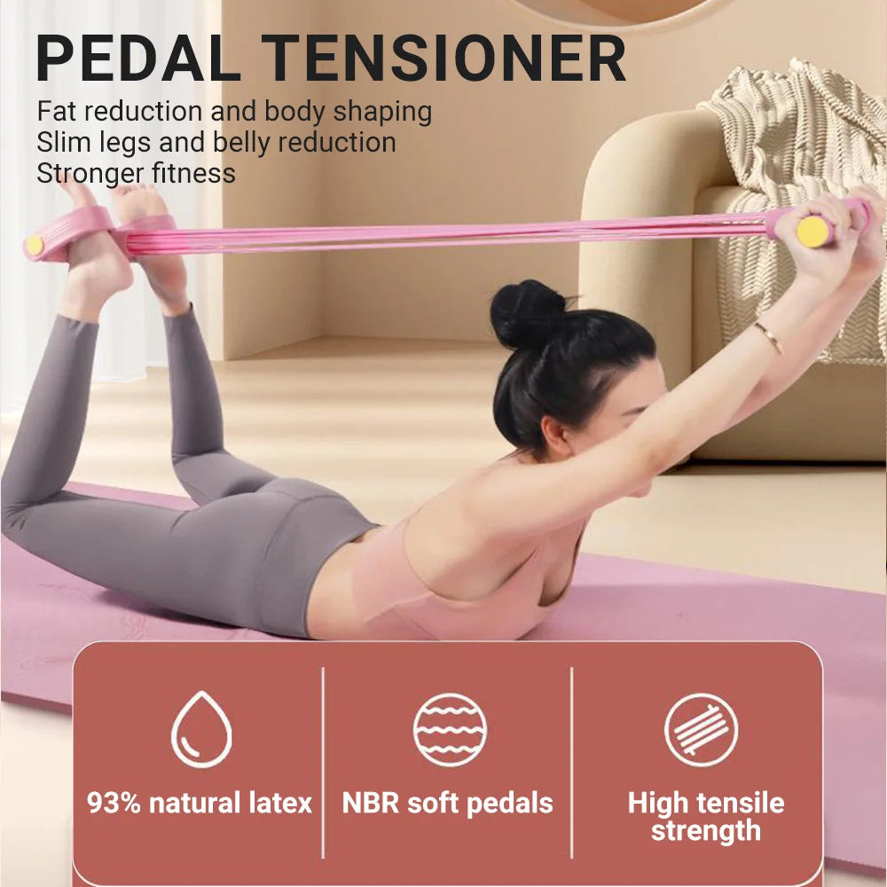 6-Tube Resistance Band Multi Function Tension Rope, Fitness Bands, Elastic Yoga Pedal Puller For Exercises