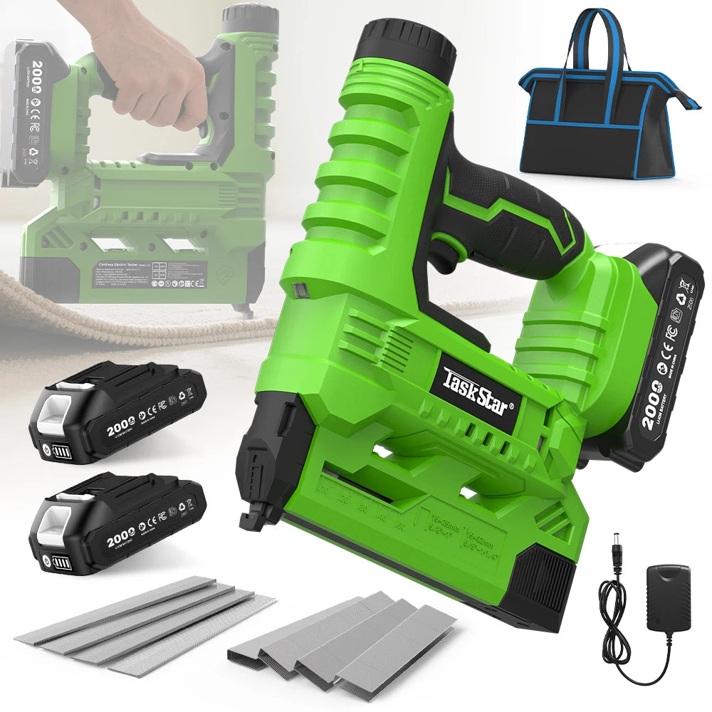 18 Gauge 2 in 1 Electric Nail Gun Cordless Stapler Framing Nailer Tacker Furniture Tool For Makita 18V Battery
