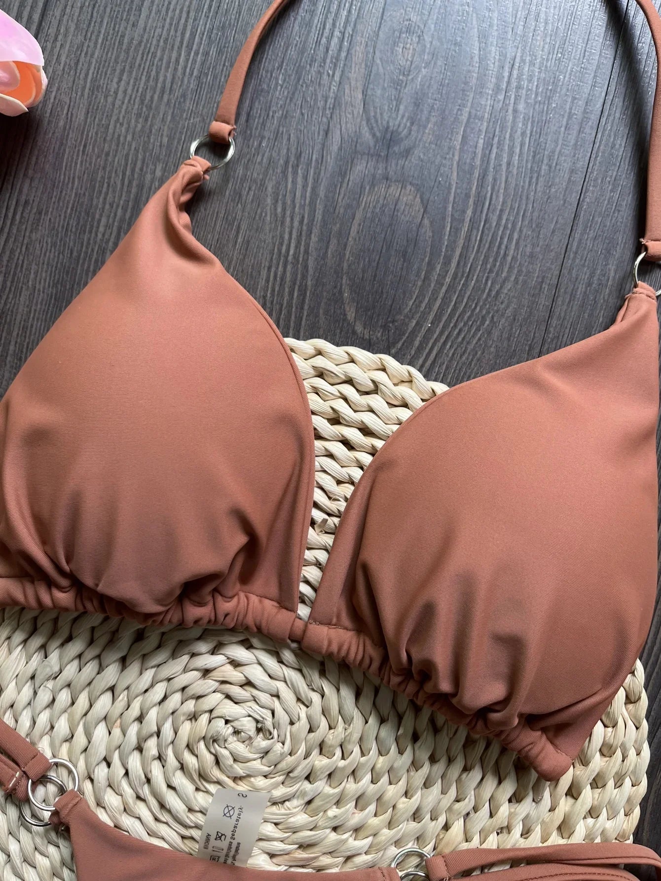 Sexy Halter Satin Brazilian Bikini .Women Swimwear, Two-pieces Bikini