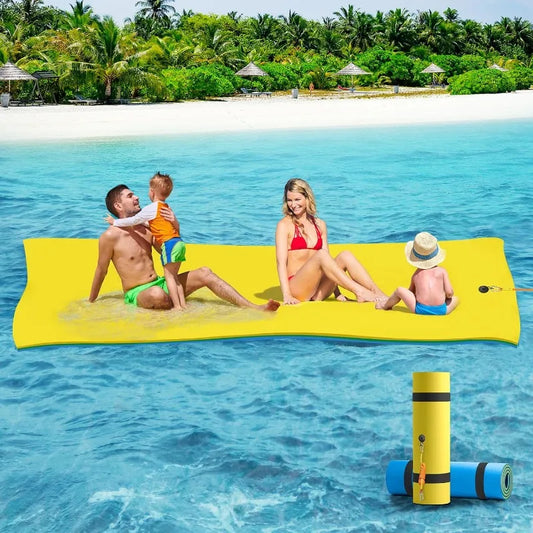 CTSC Lily Pad Floating Mat - Floating Water Mat - 9 x 4 Ft Floating Mat for Lake, 3-Layer Tear-Resistant XPE Foam