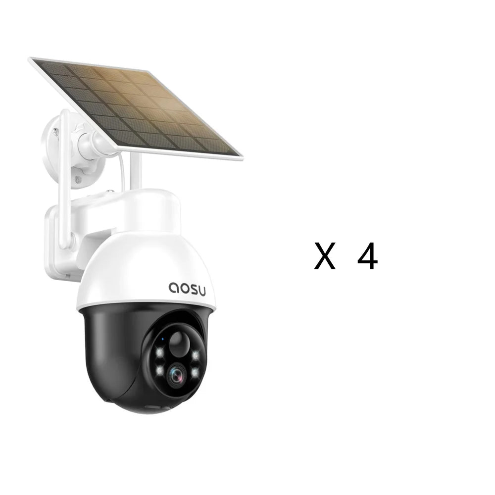 3MP PTZ 4/8/12pcs Solar Camera 5000mAh Battery Wireless 2.4Ghz WIFI Camera  AI Detection 2-Way Audio Outdoor Camera