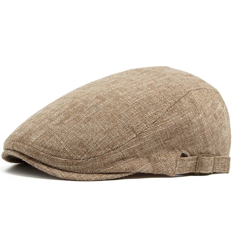 Thin Double Breasted Beret Men Women Hat