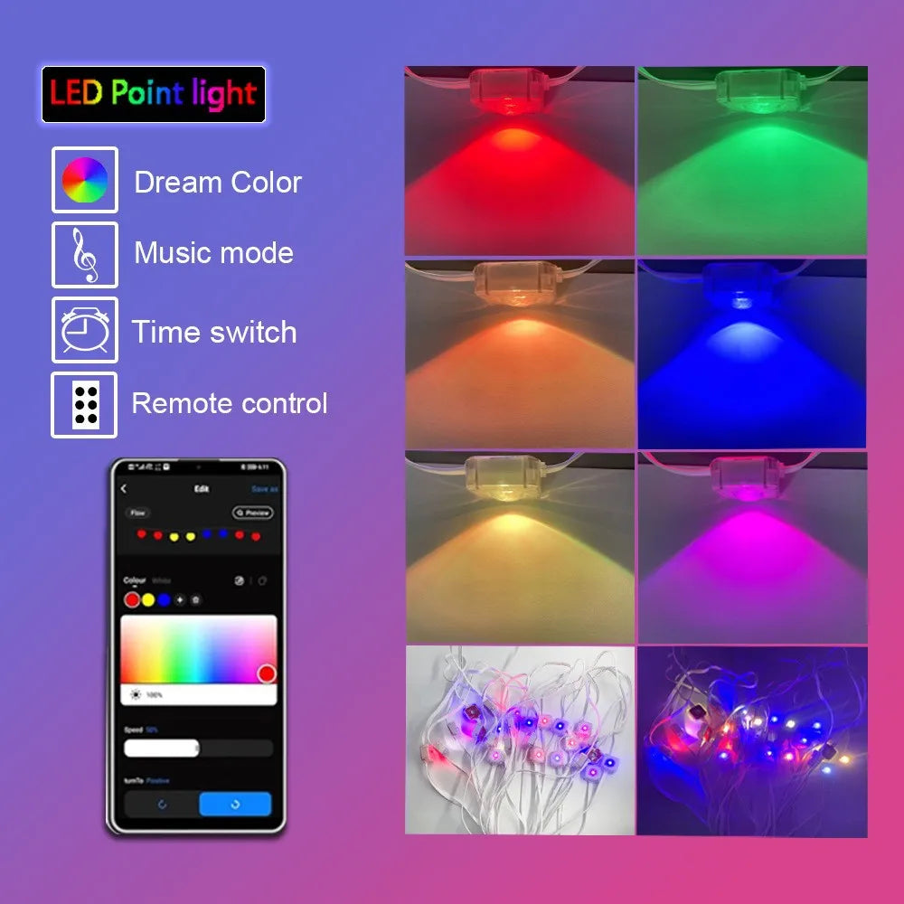 Eave Lights, Permanent Outdoor LED Light String Strip. APP Smart DlY Auto Scene Lighting Decor