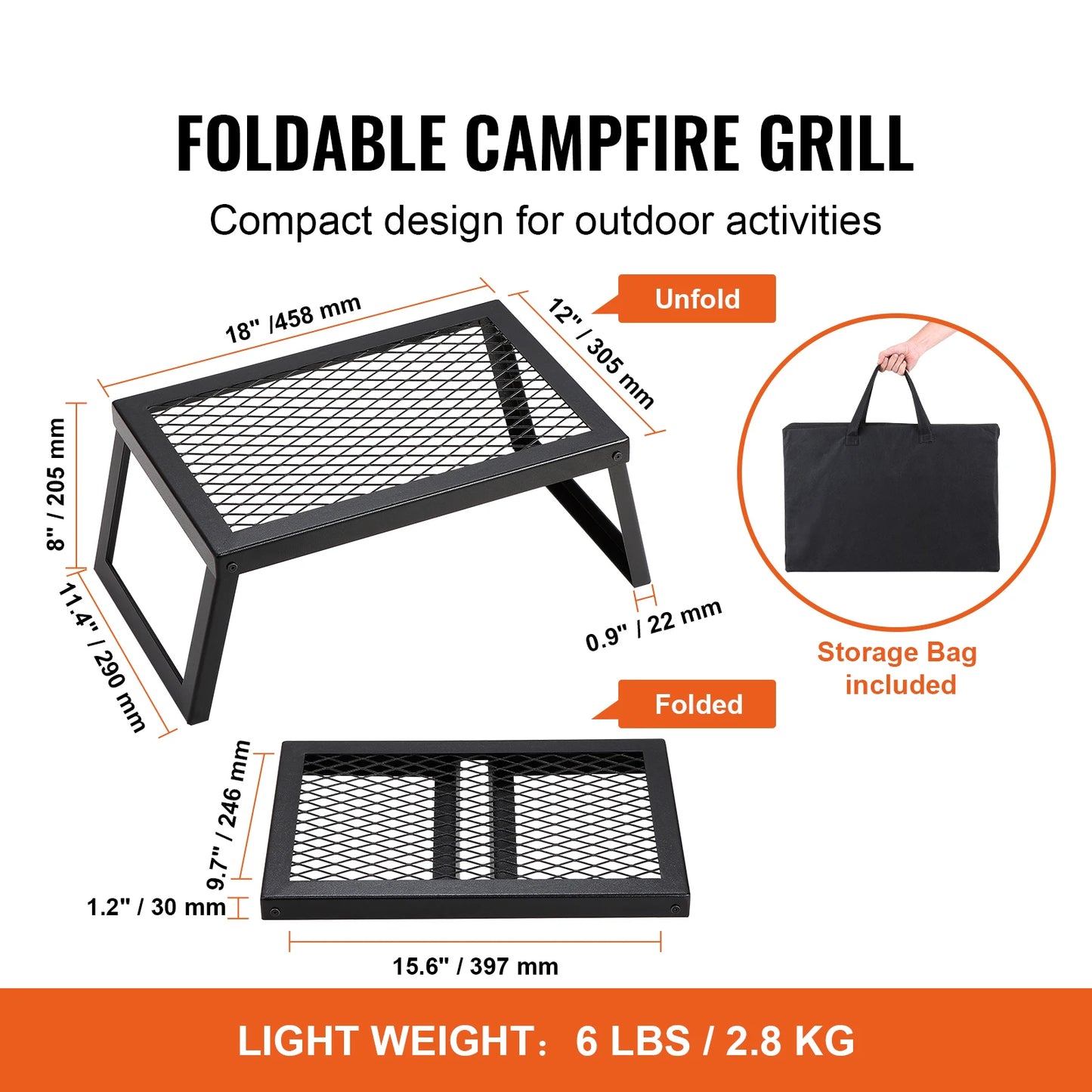 18/24in Barbecue Charcoal Grill Outdoor Home Appliance for Outdoor Cooking