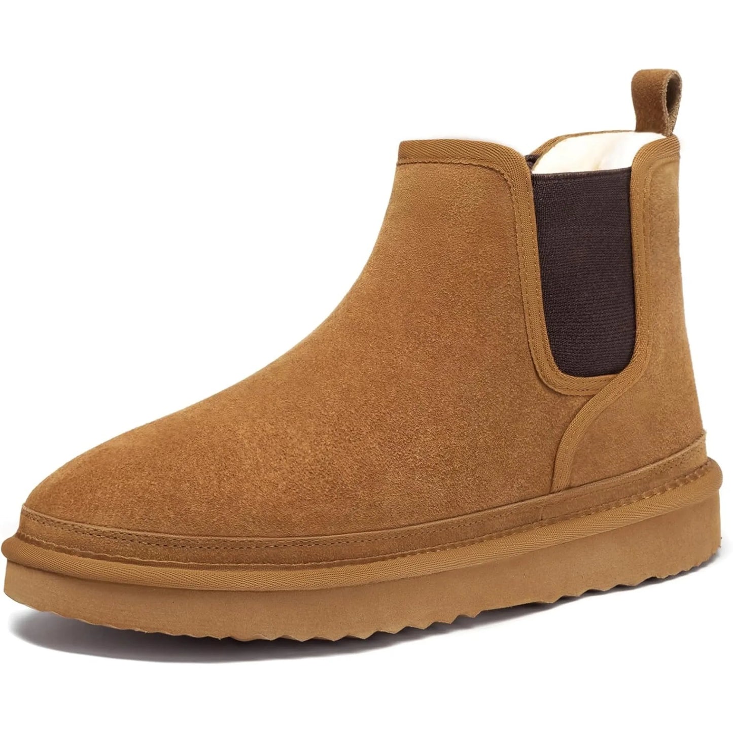 Men's Winter Snow Boots Suede Chelsea Boots Casual Warm Anti-Slip