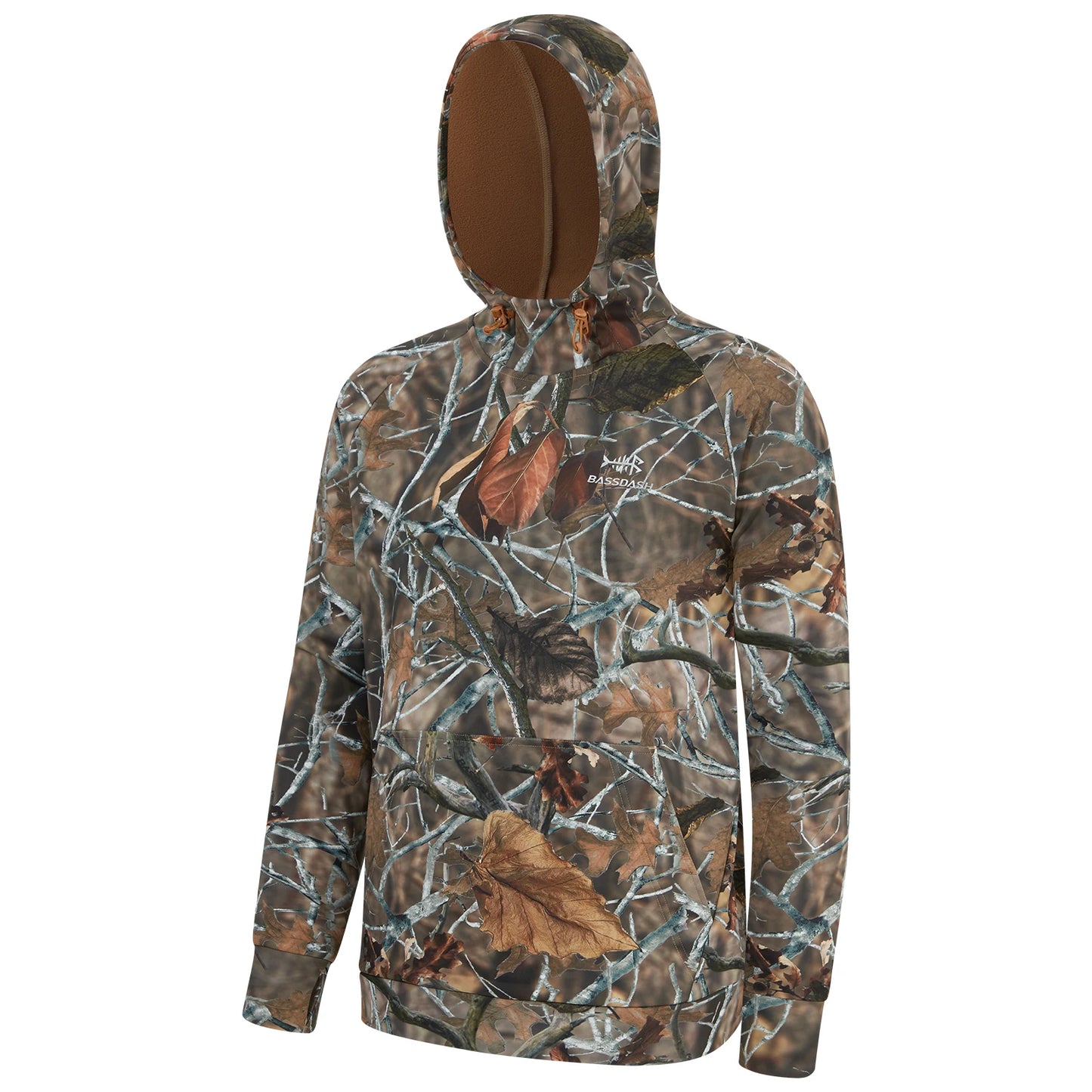 Men’s, Women's Fleece Lined Fishing Hoodies Water Resistant Performance Pullover Sweatshirt with thumb hole