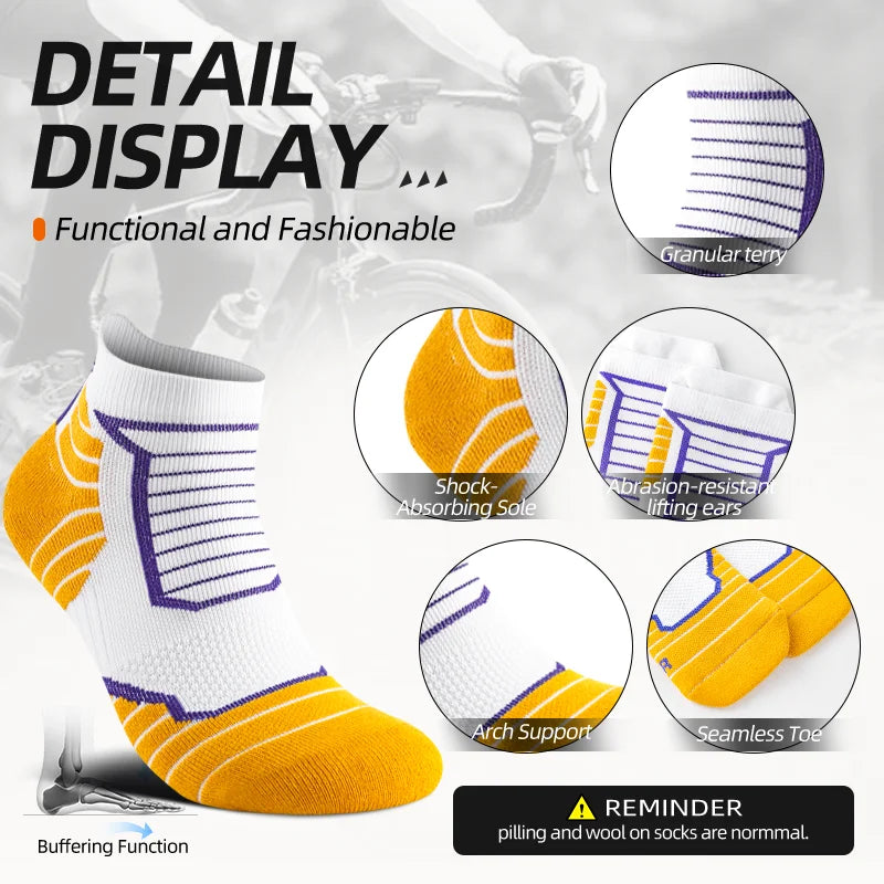 6-Pack Sports Socks with Shock Absorption And Wear-Resistant Features for Various Indoor And Outdoor Scenarios