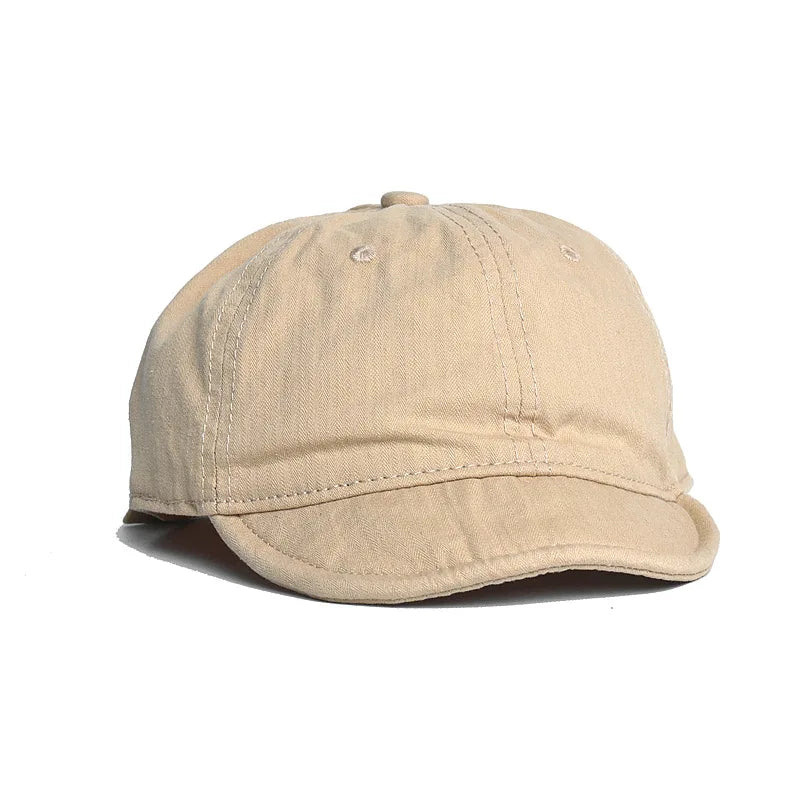 Short Brim Cotton Cap Men, Women, Adjustable Low Profile