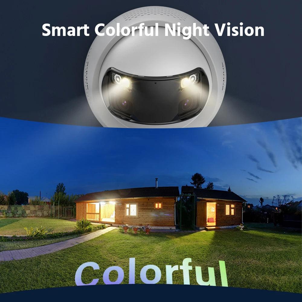 16CH NVR 8MP Dual Lens POE IP Camera Full Color Night Vision 180 Degree Security Camera Outdoor Video Surveillance System