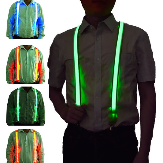Suspenders with Bow Tie LED  for Men, Suspenders good for Men Motorcycle Pants
