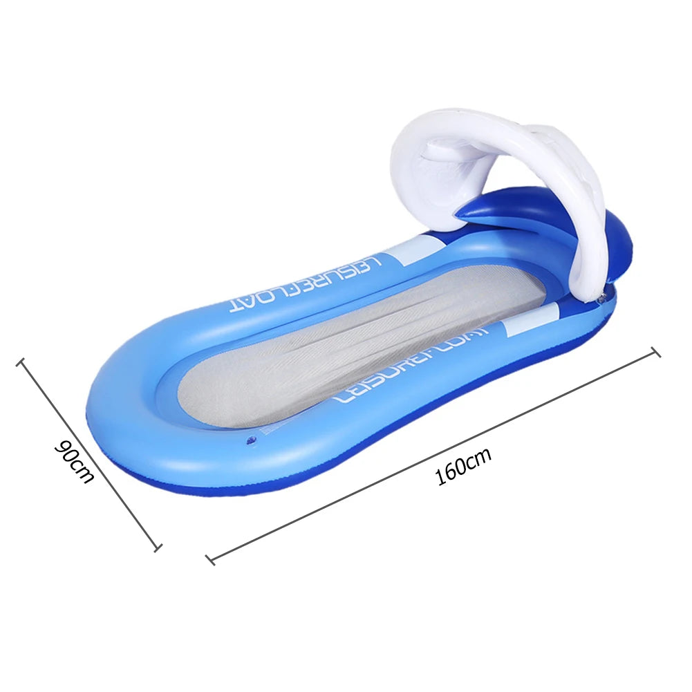 Outdoor Foldable Water Hammock Inflatable Floating Swimming Pool Mattress PVC Summer Air Mattresses Party Lounge Bed 2025
