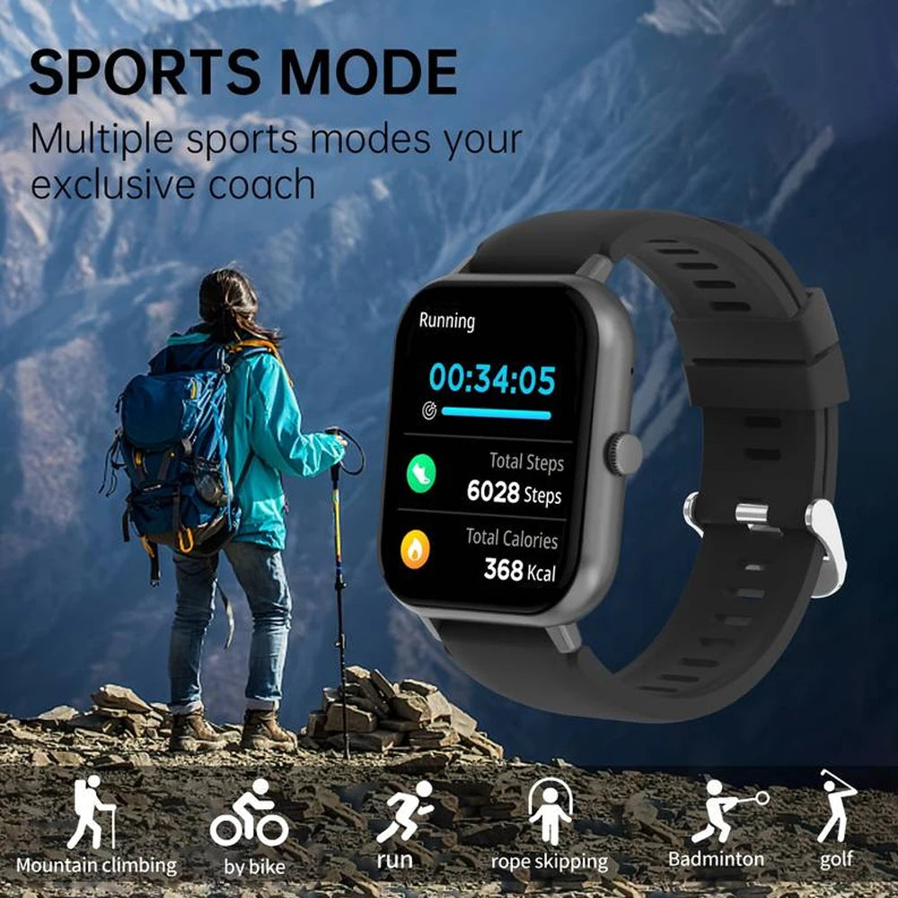 Smart Watch Dial Custom Bluetooth Sport Modes Heart Rate Monitor, Waterproof Smartwatch For Men Women
