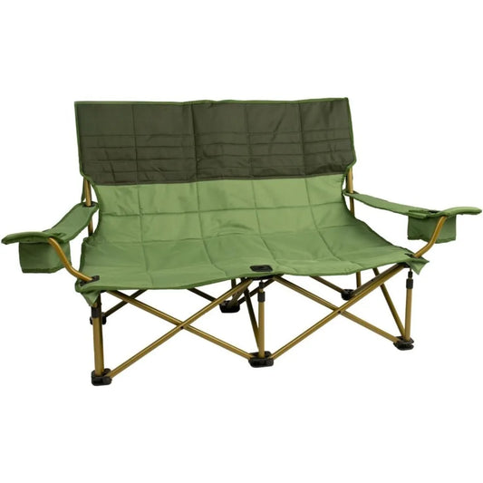 Low Loveseat 2 Person Camping Chair, Foldable Seat