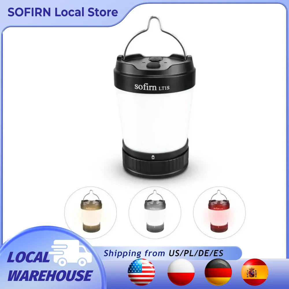 Camping Light USB Rechargeable, Powerful Torch Portable Emergency Lantern 2700K-6500K with Reverse Charging