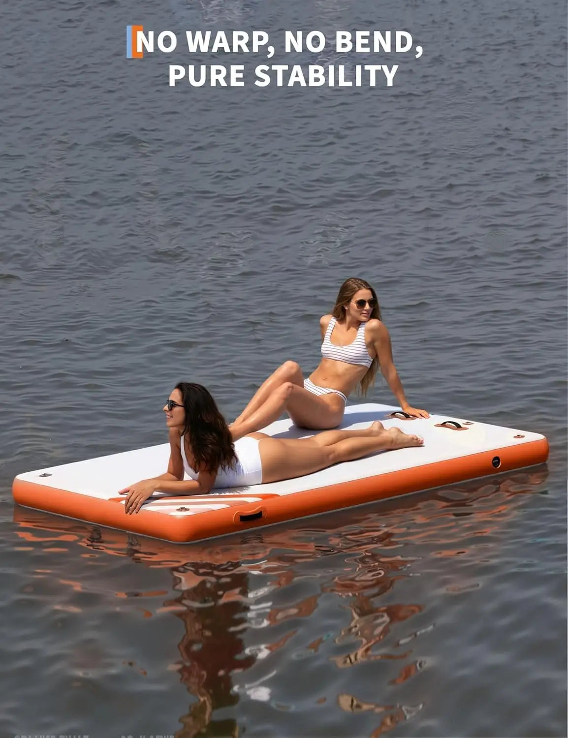 Inflatable Floating Dock, Swim Platform Floating Dock for Lake, Beach, Pond