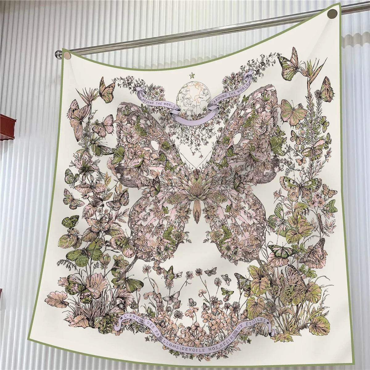 Square Scarf Women Fashion Floral Twill Silk Head Scarf For Lady