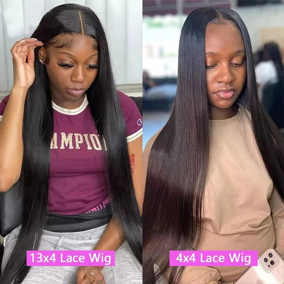 Glue less Wigs Straight 13x4 Lace, Front Wig 13x6 HD Lace Frontal Wigs 5x5 Black Closure Brazilian 100% Human Hair