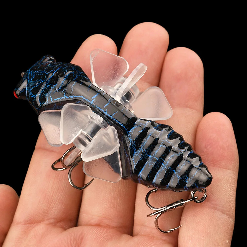 1 PC Popper Spin Fishing Lure Floating Hard Bait Artificial Spinning Baits 14G 7.5G Rotate Fishing Lure Perch Pesca Fishing Hook