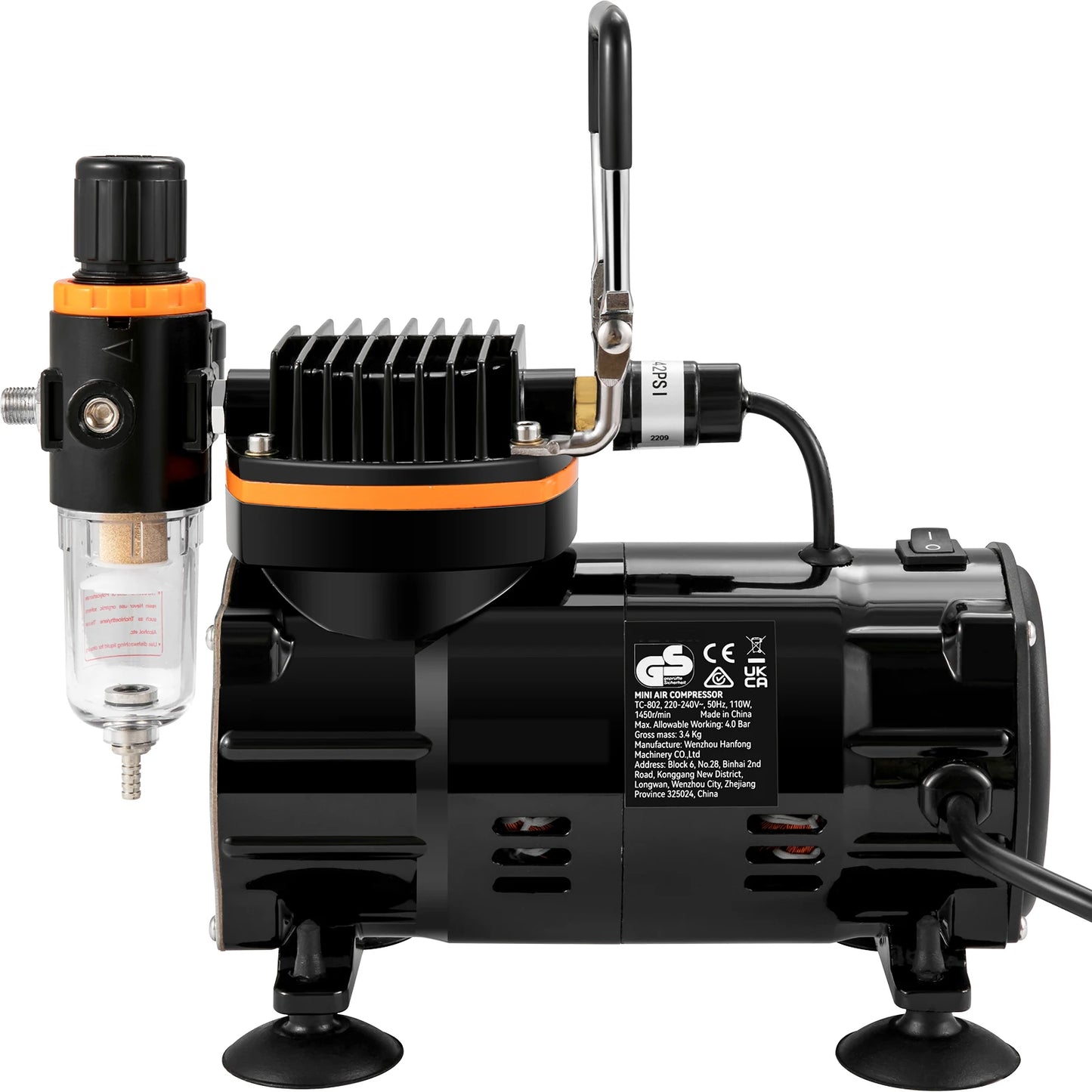 Professional Dual-Action Airbrush Kit, 120W Electric Spray Gun Air Brush. Painting Art Nail Tattoo Makeup Model Sprayer
