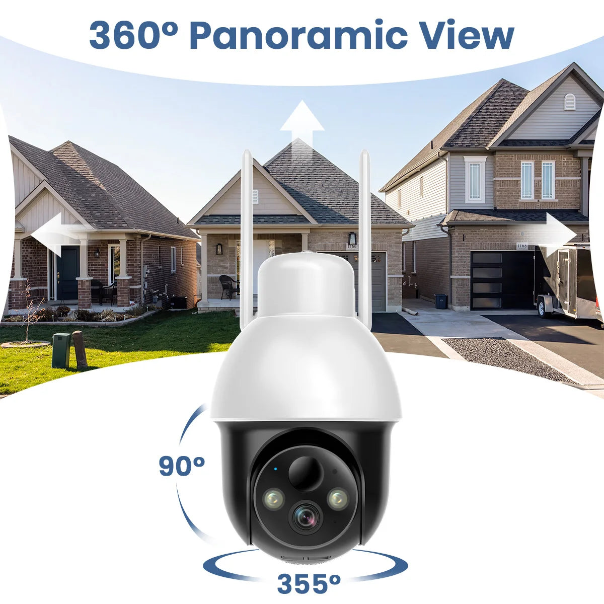 3MP PTZ 4/8/12pcs Solar Camera 5000mAh Battery Wireless 2.4Ghz WIFI Camera  AI Detection 2-Way Audio Outdoor Camera