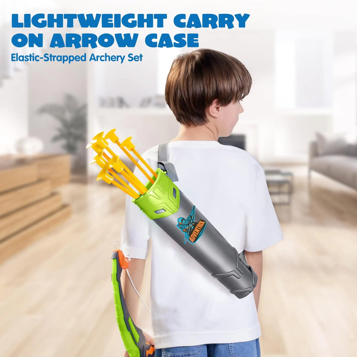 Kids Bow and Arrow Set with LED Flash Lights, Outdoor Archery Set. Toy with Suction Cup Arrows Great for Kids 6-12 Birthday Gift