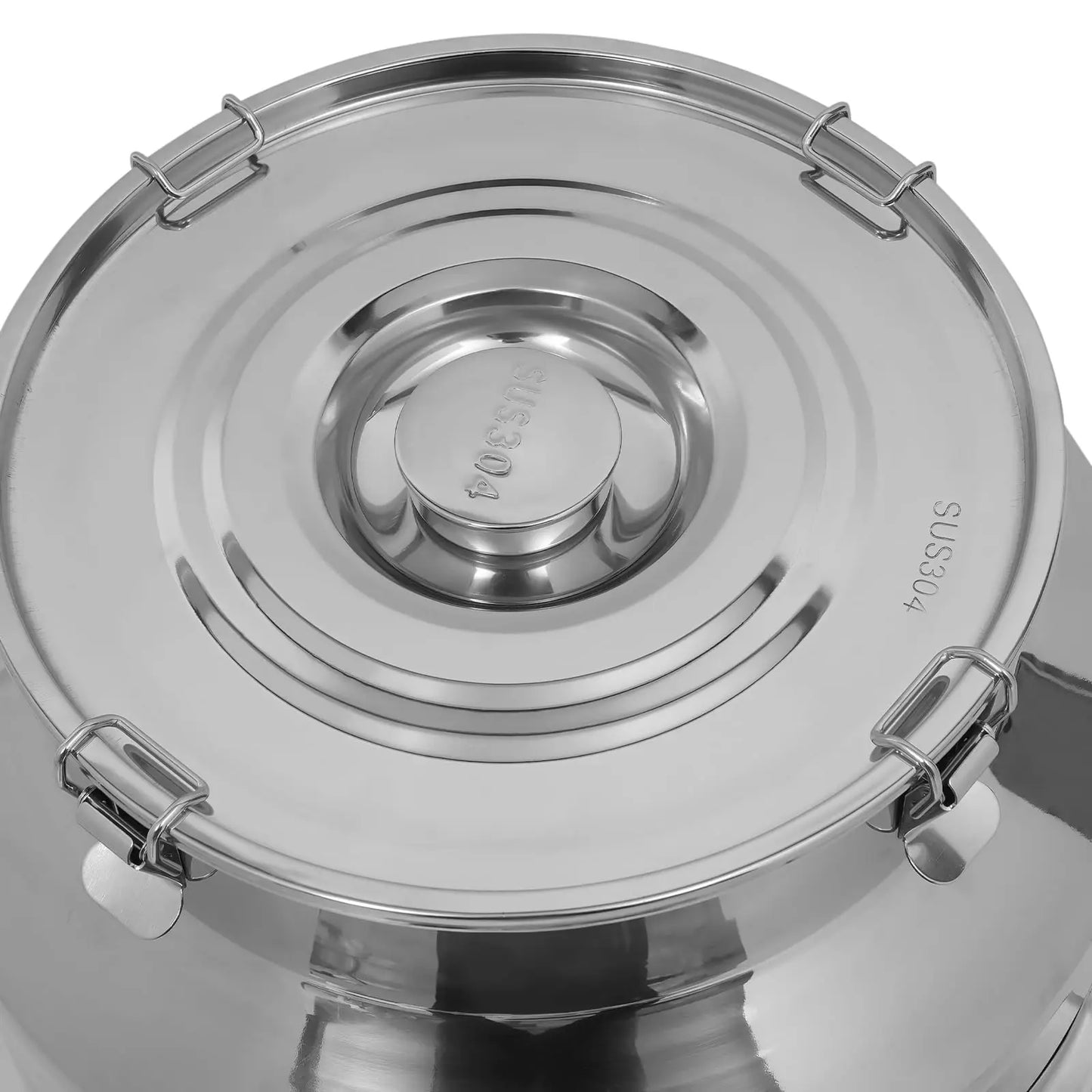 76L/20Gal fluid storage Can with Spigot - 304 Stainless Steel Dispenser, Container for Liquid & Dry Goods, Wine