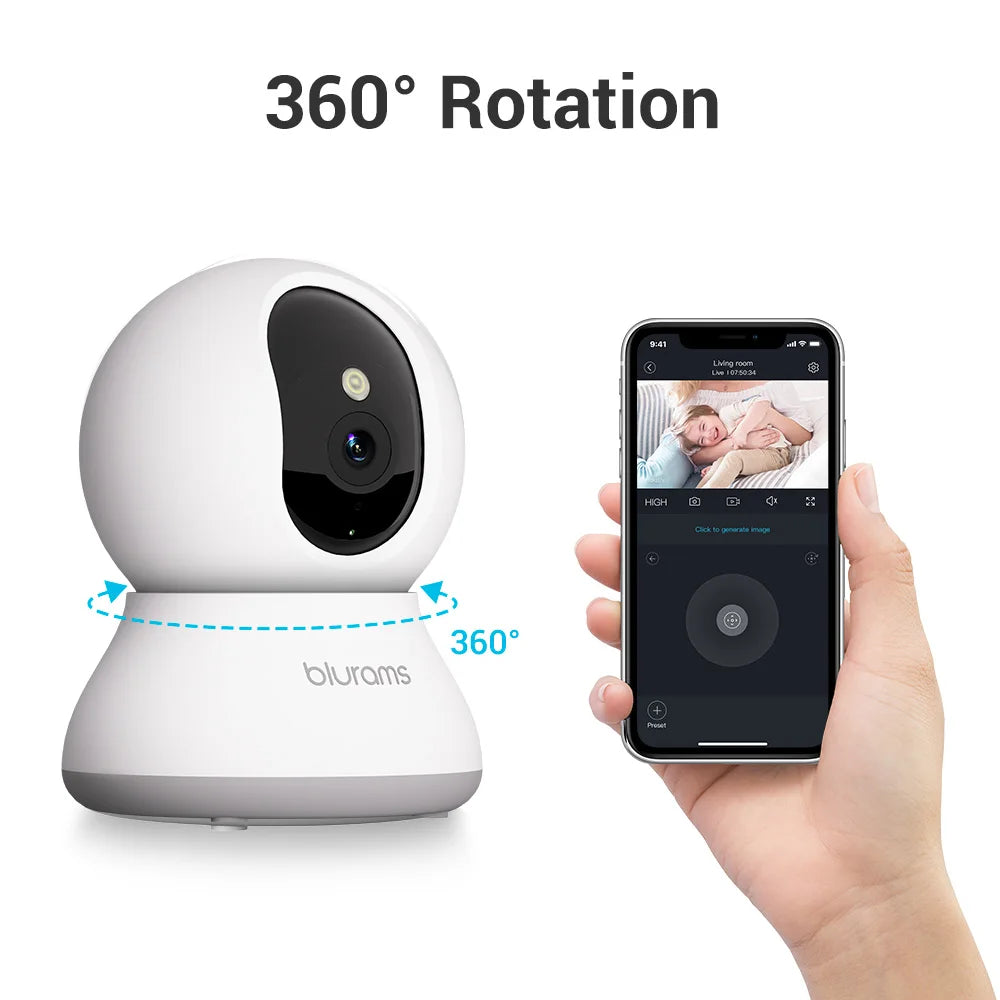 2 Pcs  Indoor Security Camera 2K, Home Security Camera