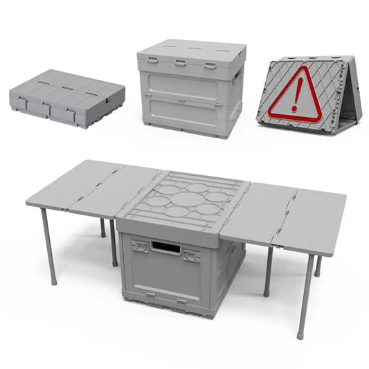 Portable Folding Table with Storage Compartment