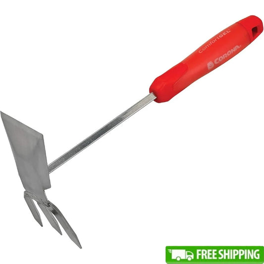 Premium Stainless Steel Dual Head Hoe Cultivator, Gardening Tool, Sharp Weeding Soil Breaker