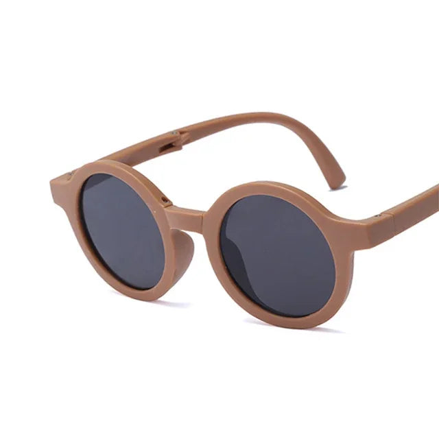 Foldable Kids Sunglasses, Round Shades