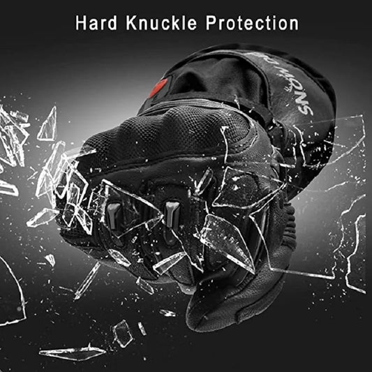 Waterproof Motorcycle Gloves Heated Leather with Rechargeable Battery