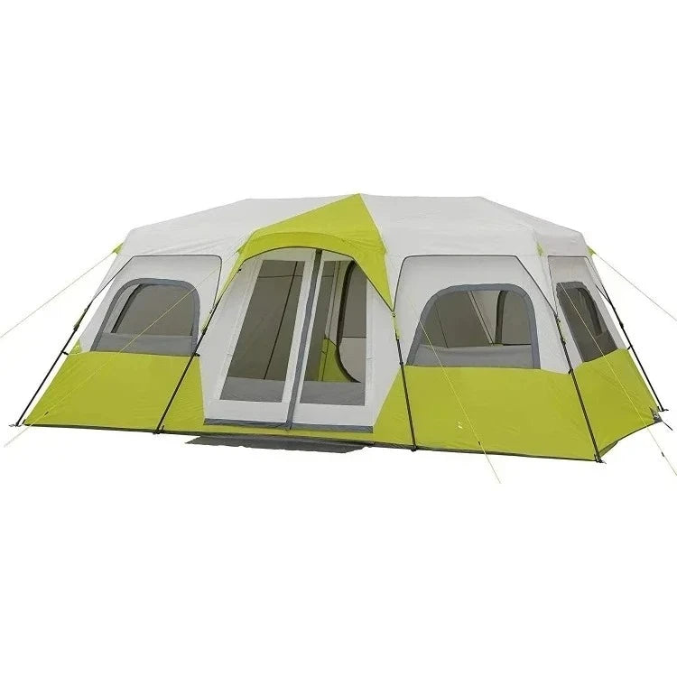 12 Person Instant Cabin Tent | 3 Room Huge Tent for Family with Storage Pockets for Camping Accessories