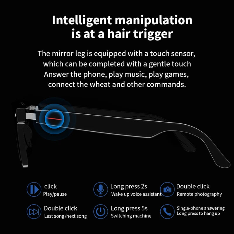 New smart wireless blue tooth Sunglasses to listen to music, answer the phone, men and women