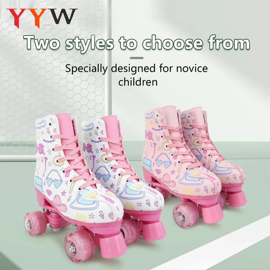 Outdoor Leather Roller Skates for Kids