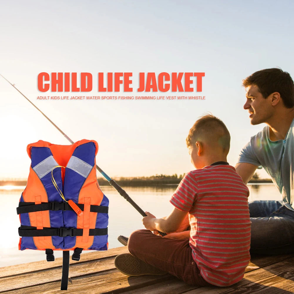 Kids Life Jacket, Water Sports, Fishing, Swimming, Boating Life Vest with Whistle