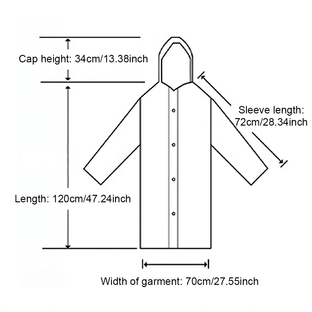 Rain Ponchos with Drawstring Hood Waterproof Outdoor Rain Wear for Women Men