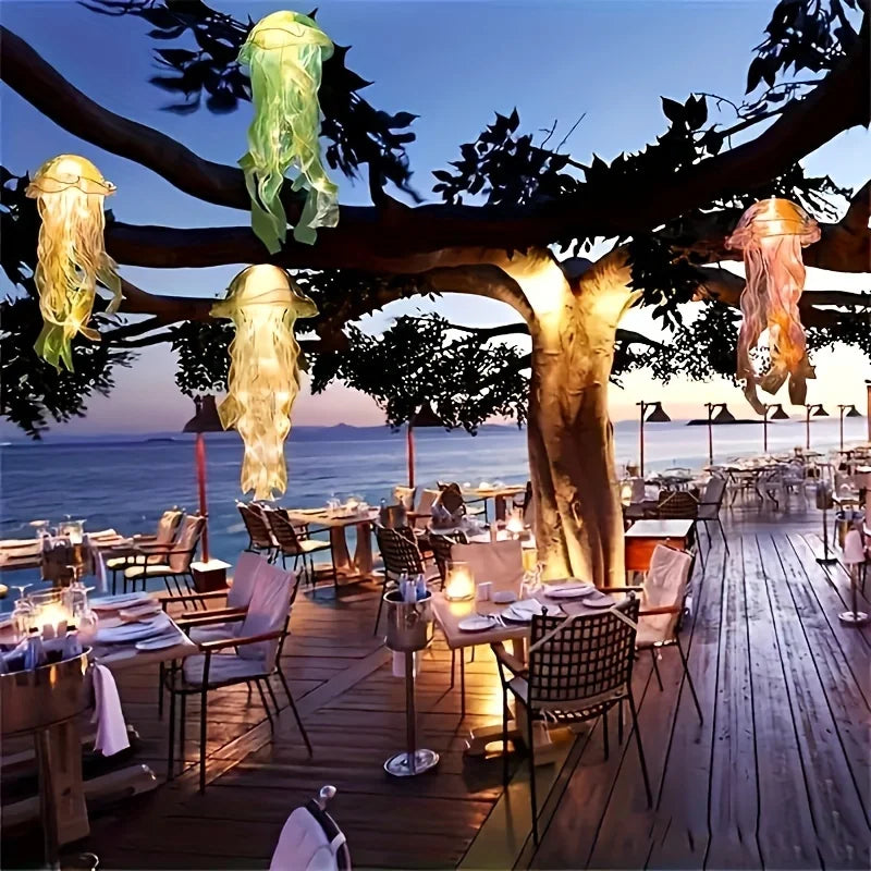 One Piece New LED Jellyfish Chandelier Hanging Tree Lights Outdoor Patio