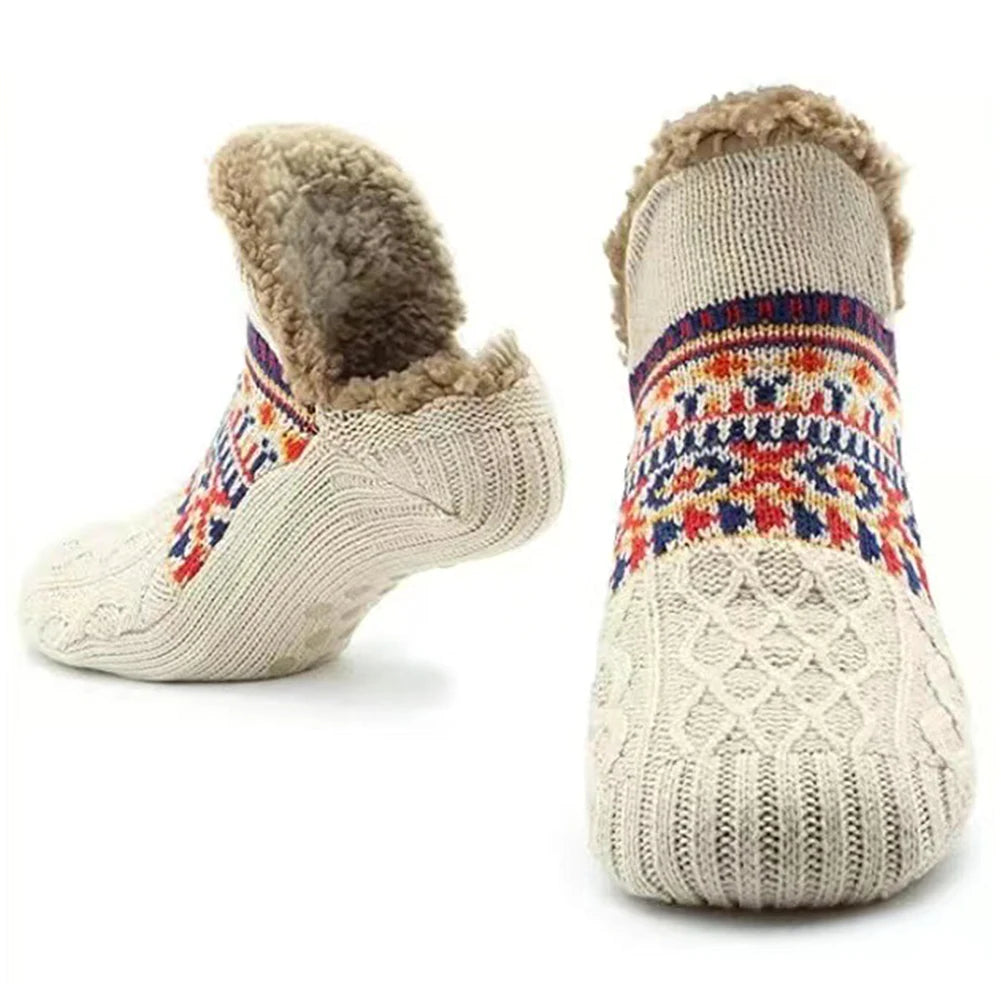 Men Women Winter Indoor Home Slippers Socks Non Slip Carpet Sock Warm Thermal