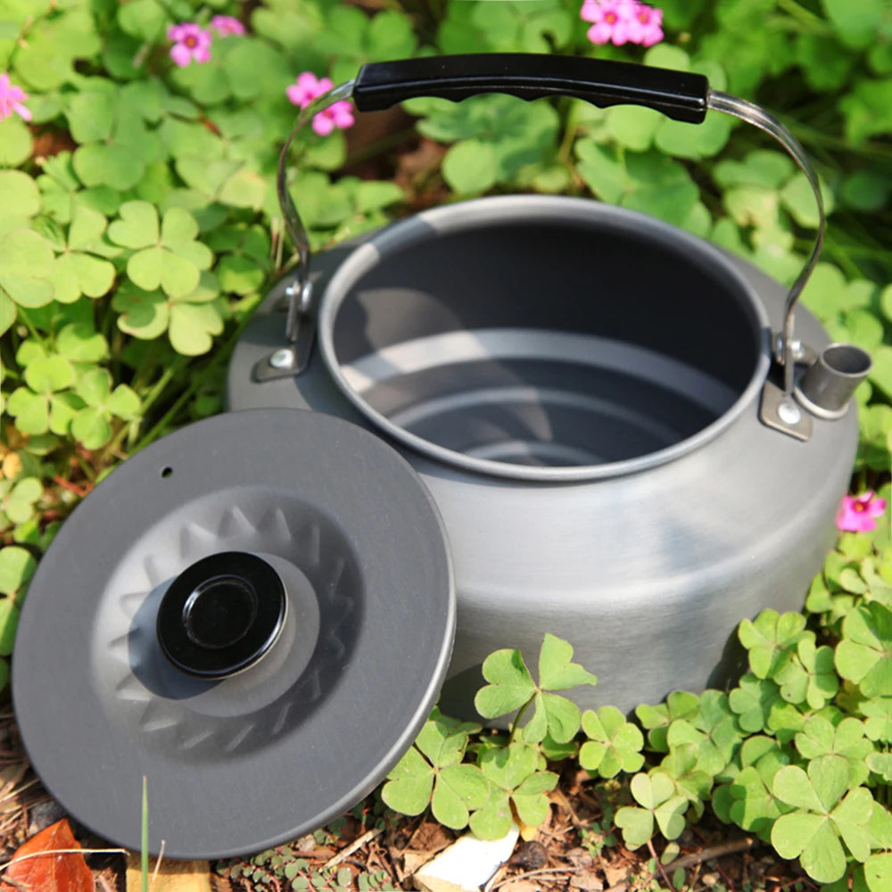Portable Outdoor Water Kettle Teapot, Aluminum Alloy Outdoor Camping Hiking Picnic Pot