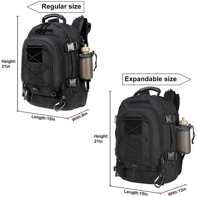 60L Military Tactical Backpack, Army Rucksack Outdoor Travel, Hiking, Camping, Hunting