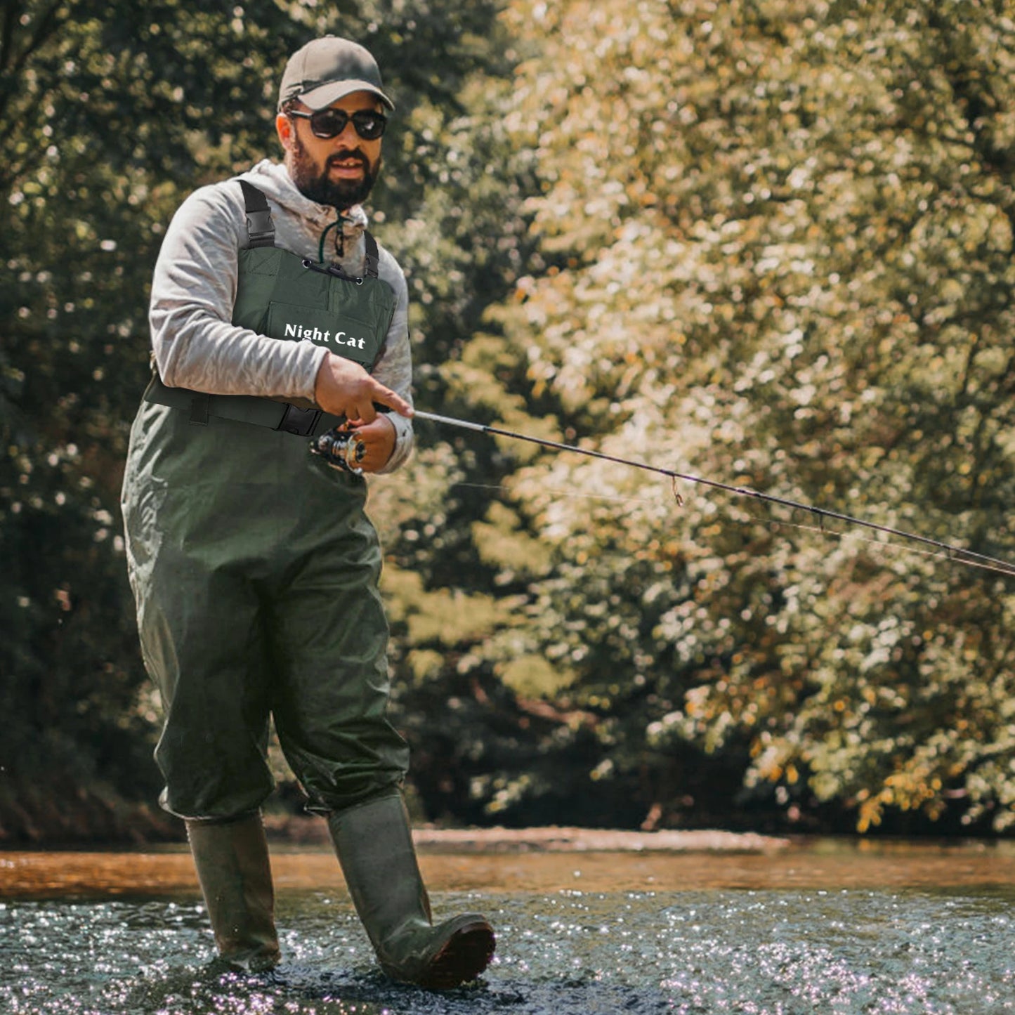 Lightweight Fishing Waders Full Waterproof Breathable Pants Pvc Rubber Fly Fishing Hunting Chest Waders With Boots