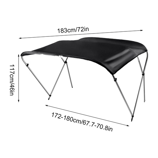 Marine Awning Shelter 2 Person Inflatable Boat Kayak Awning Sun Protection Awning Black
