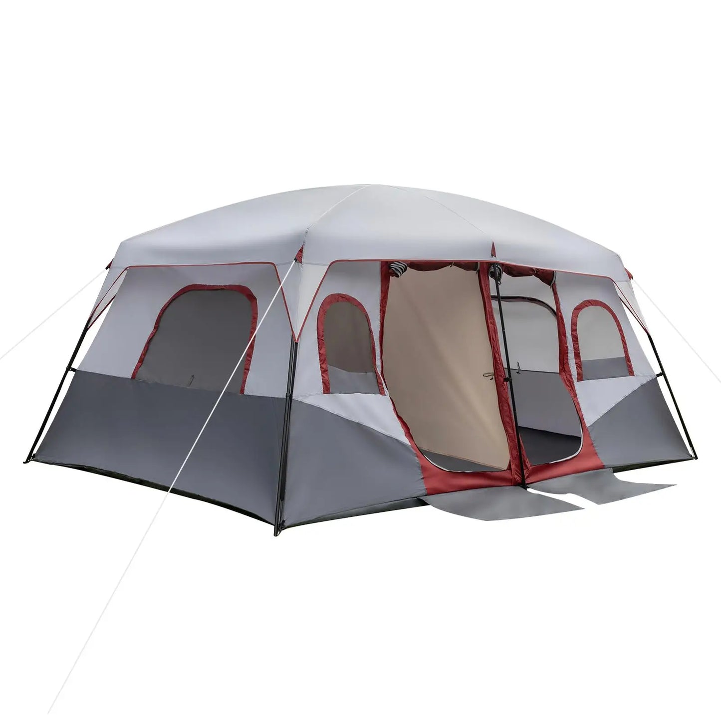 Family Cabin Tent - Spacious 2 Room for camping Tent with Storage Pockets & Accessories