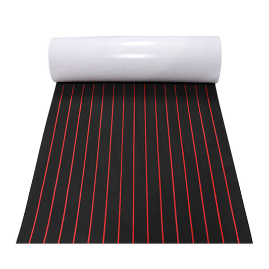 95x35.5in Boat Flooring EVA Foam Decking Sheet Faux Teak Marine Mat Non-Slip Self-Adhesive Flooring