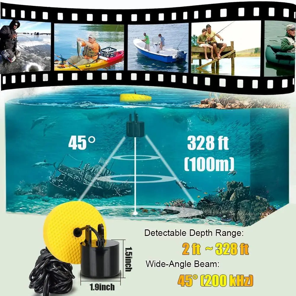 Small Portable Fish Finder, Handheld Fish Finders. Can be used for Ice Fishing