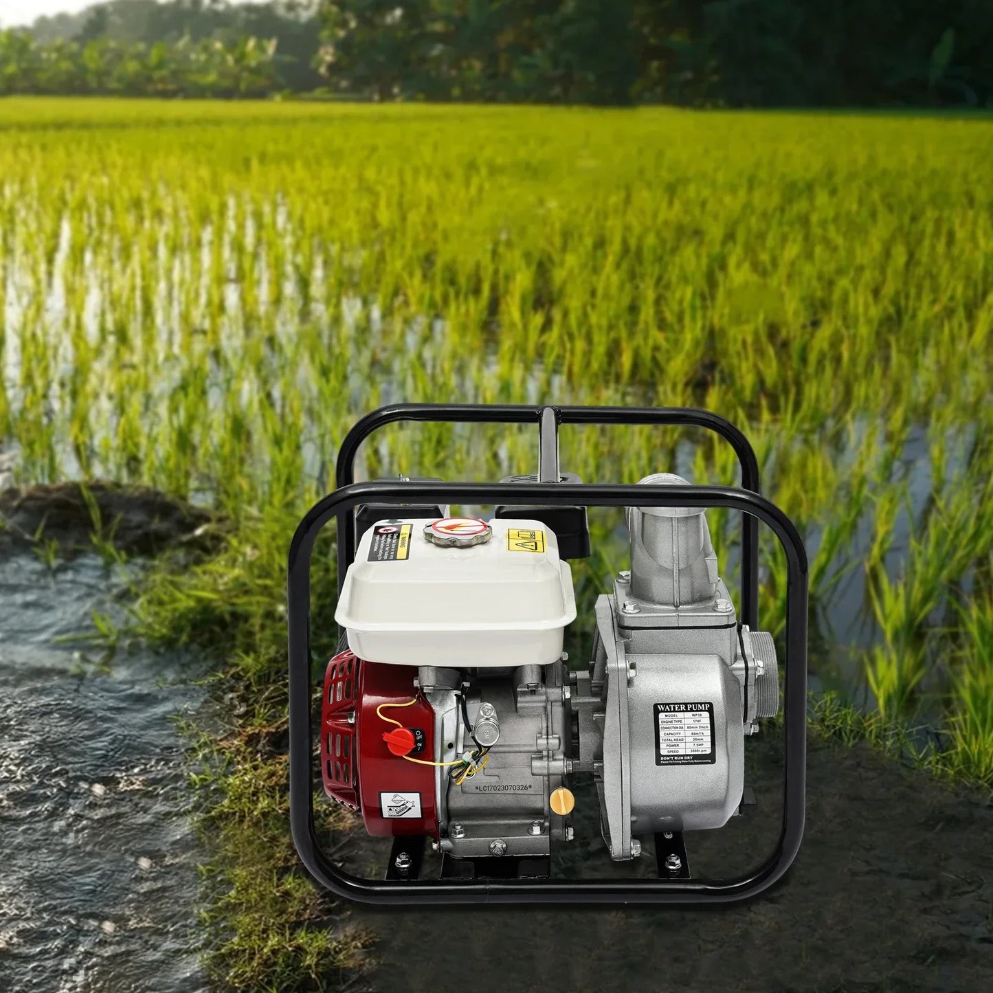 WP30 Water Transfer Pump 7.5HP  5.5kw 4-Stroke Gasoline Engine Water Pump 3600rpm Low Fuel Consumption High-performance